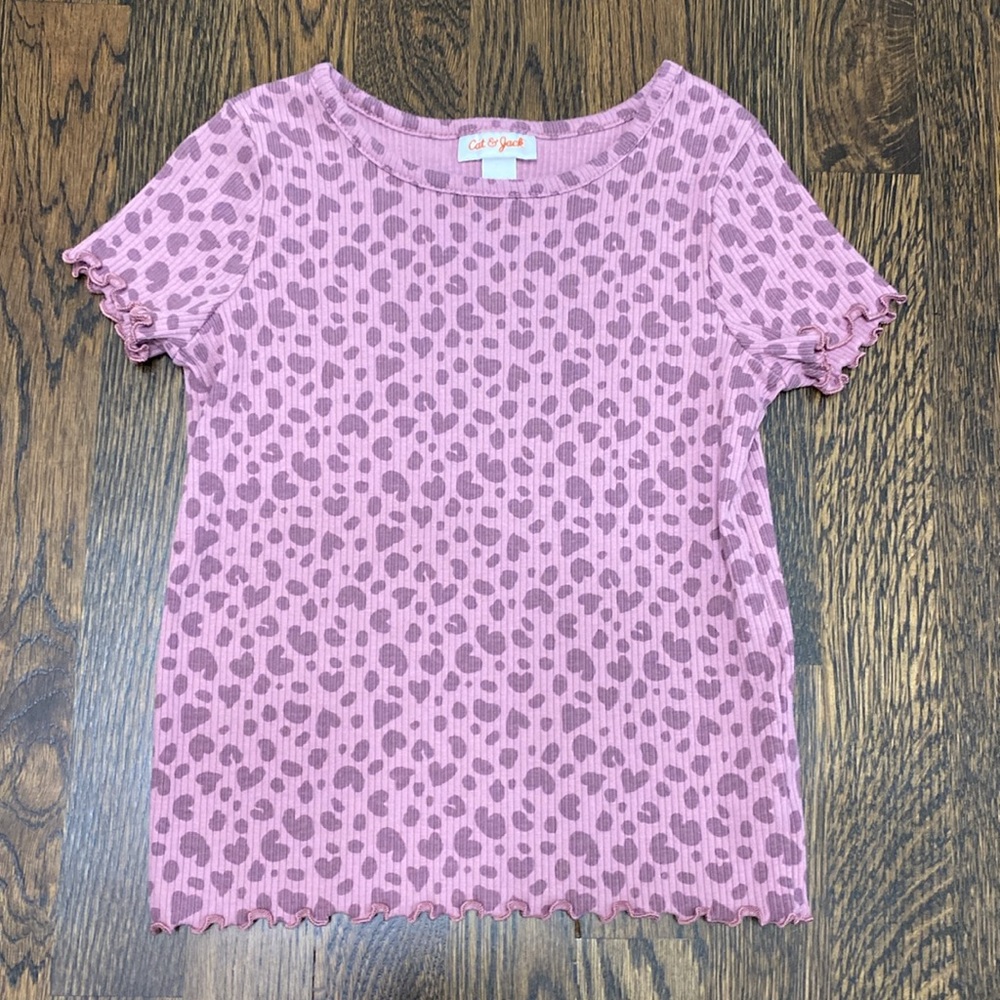Cat & Jack Ribbed Tee Purple size 4/5